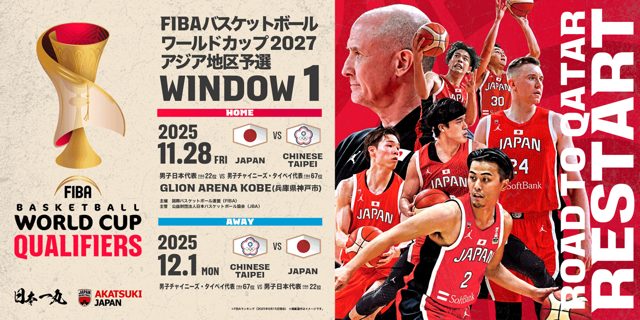 FIBAバスケットボールワールドカップ2027アジア地区予選 特設サイト